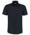 K141 KK141 Kustom Kit Short Sleeve Tailored Poplin Shirt Dark Navy colour image